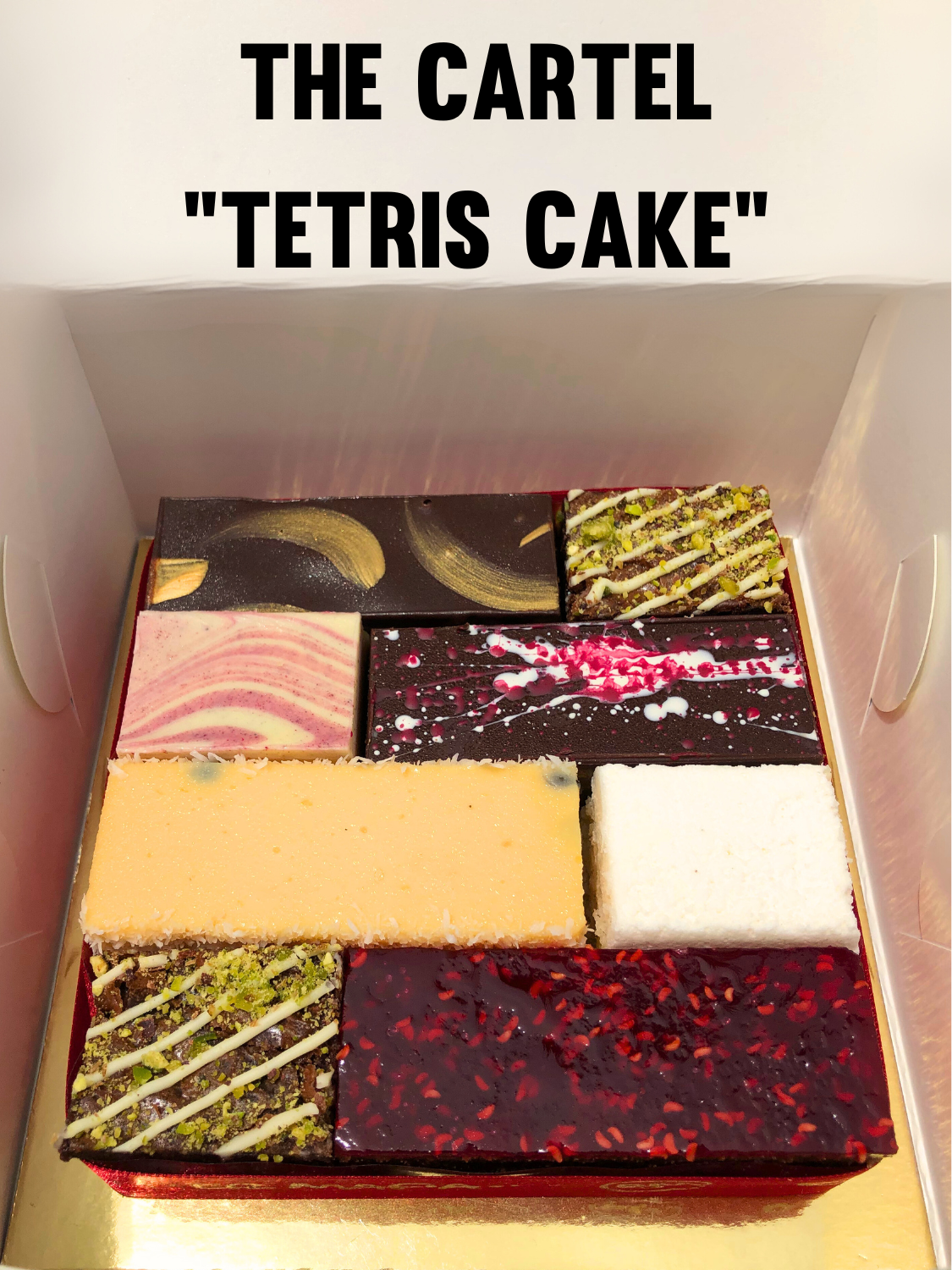 The Cartel "Tetris Cake" Gluten Free Dessert Cake Assorted Flavours