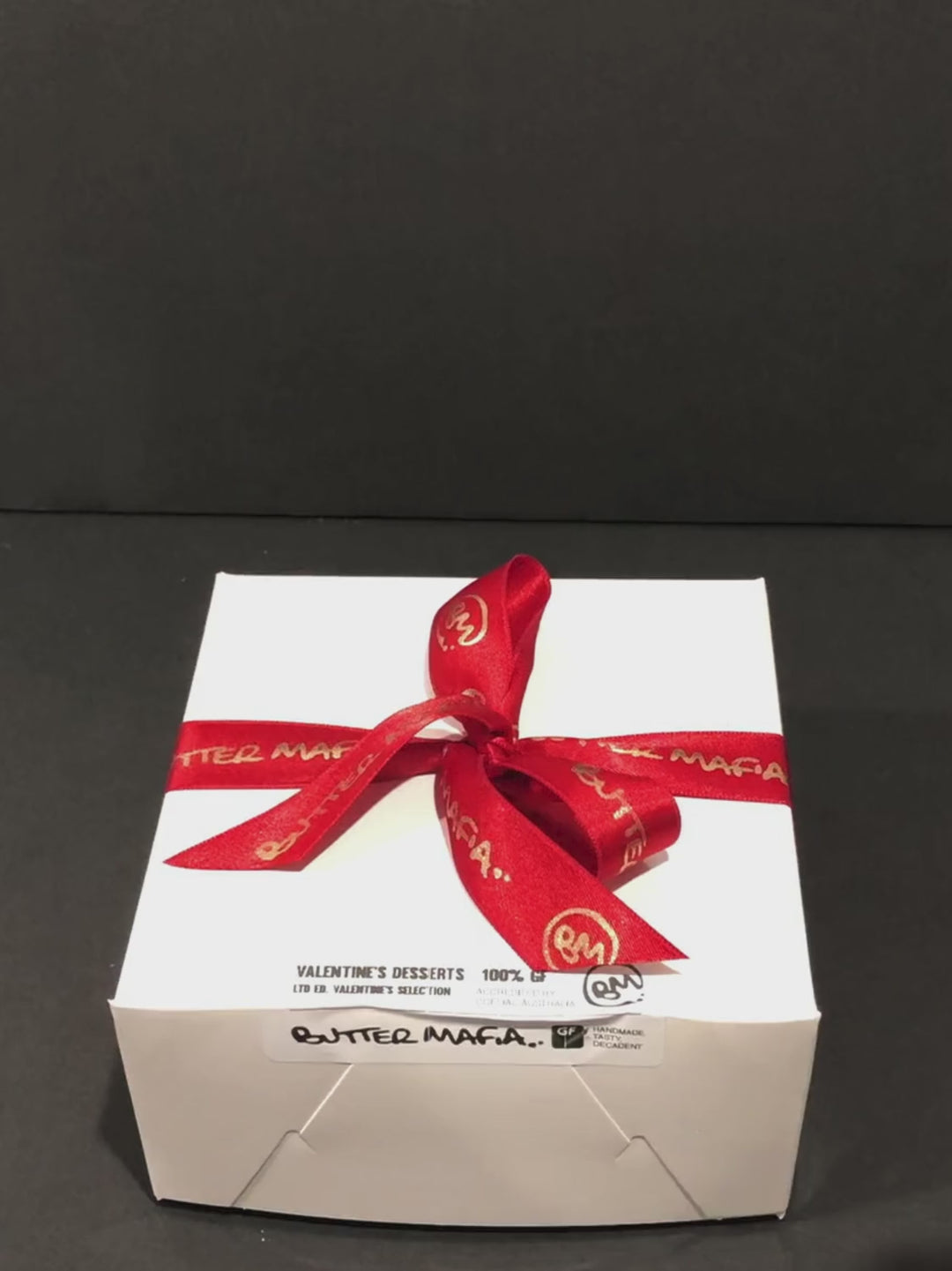 Valentine's Dessert Box Unboxing Luxury Desserts 100% Gluten Free Melbourne Delivery Northcote Gluten Free Bakery Regional Victoria Delivery