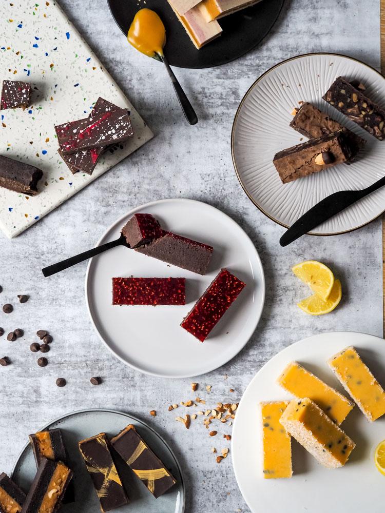 Assorted Dessert Bars 100% Gluten Free Safe for Coeliacs Home Delivery Next Business Day Delivery Melbourne Wide Delivery Gluten Free Bakery Best Gluten Free Desserts Melbourne Gluten Free Bakery Northcote Best Desserts Delivery Melbourne Best Slices Melbourne