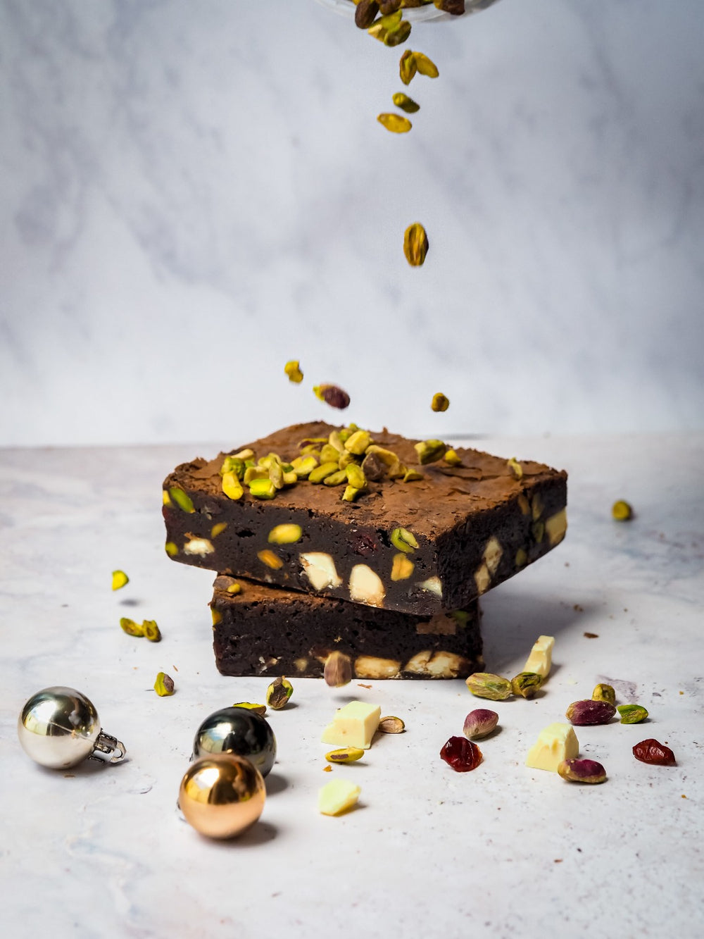 Bad Santa Brownie Block 100% Gluten Free Pistachios White Chocolate Chunks Cranberries Click and Collect Northcote Free Local Delivery Flat Rate Australia Wide Shipping