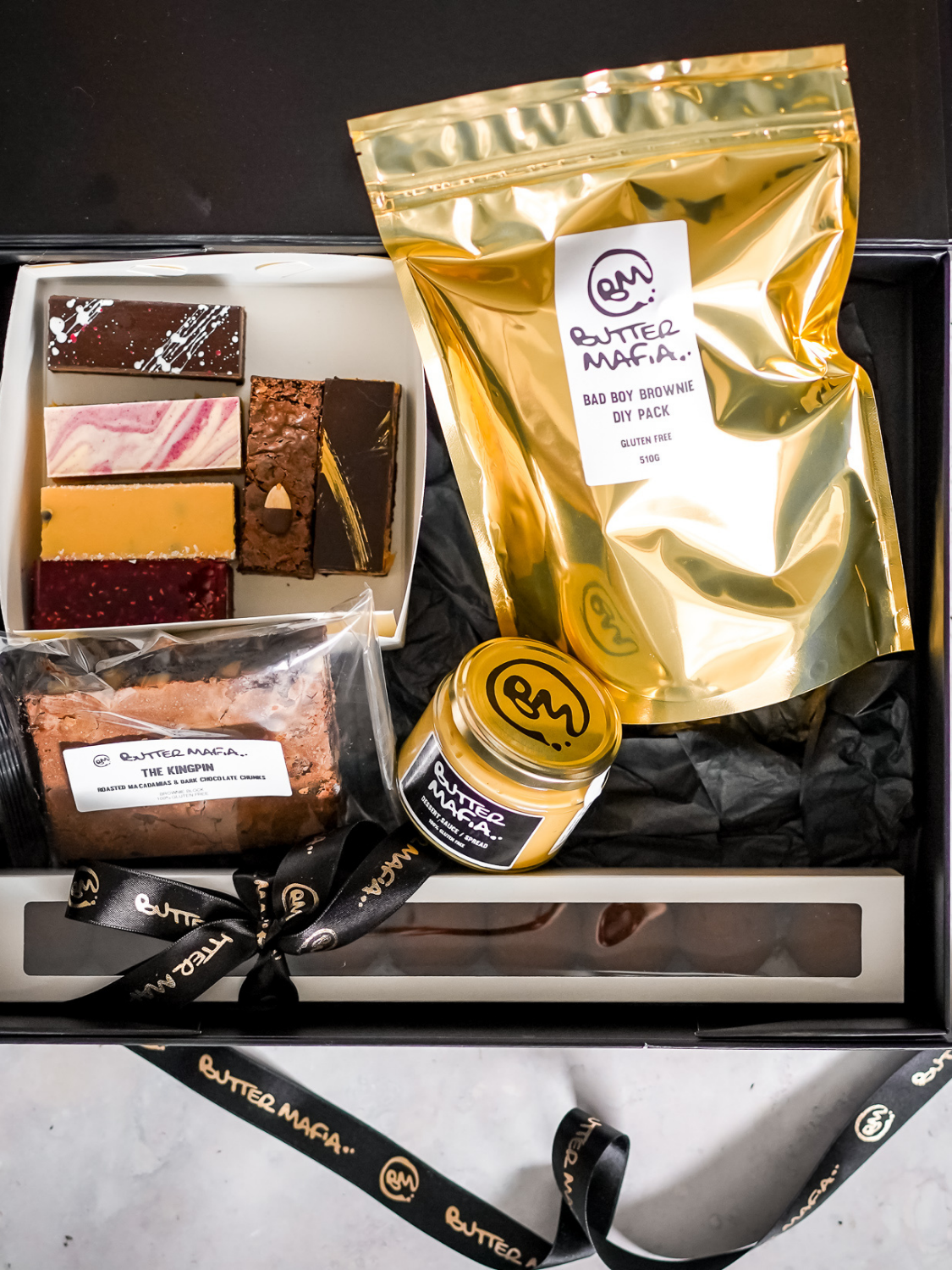 The Melbourne Truffle Gift Hamper 100% Gluten Free Click & Collect Northcote Dessert Shop Melbourne Wide Next Day Delivery Dedicated Gluten Free Kitchen Coeliac Safe Gluten Free Gift Hamper Dessert Box